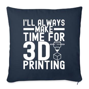 3 D Drucken - Sofakissenbezug 45 x 45 cm - Navy - Vorne