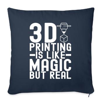 3 D Drucken - Sofakissenbezug 45 x 45 cm - Navy - Vorne