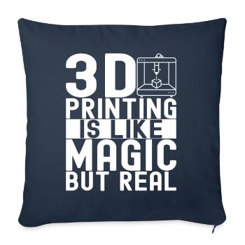 3 D Drucken - Sofakissenbezug 45 x 45 cm - Navy - Vorne