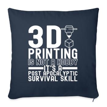 3 D Drucken - Sofakissenbezug 45 x 45 cm - Navy - Vorne