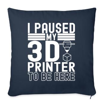 3 D Drucken - Sofakissenbezug 45 x 45 cm - Navy - Vorne