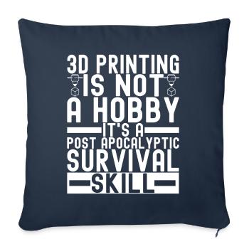 3 D Drucken - Sofakissenbezug 45 x 45 cm - Navy - Vorne