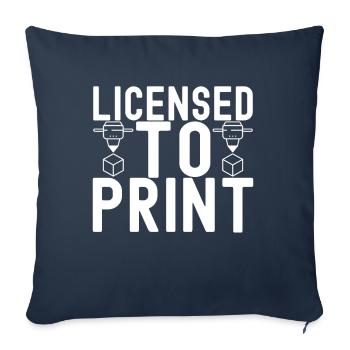 3 D Drucken - Sofakissenbezug 45 x 45 cm - Navy - Vorne