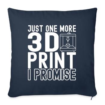 3 D Drucken - Sofakissenbezug 45 x 45 cm - Navy - Vorne