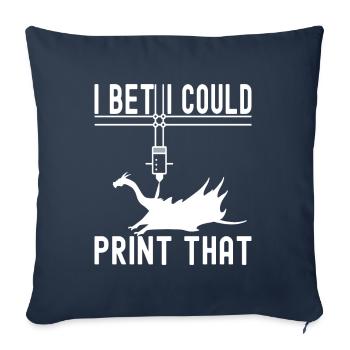 3 D Drucken - Sofakissenbezug 45 x 45 cm - Navy - Vorne