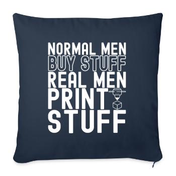 3 D Drucken - Sofakissenbezug 45 x 45 cm - Navy - Vorne