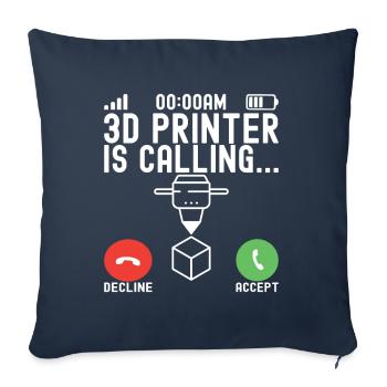 3 D Drucken - Sofakissenbezug 45 x 45 cm - Navy - Vorne