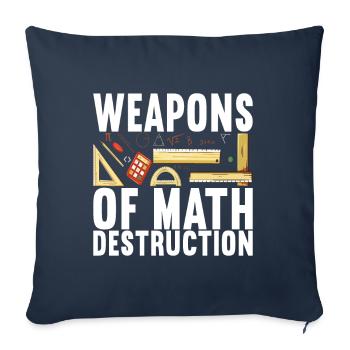Math Math Teacher - Sofa pillowcase 17,3'' x 17,3'' (45 x 45 cm) - navy - Front
