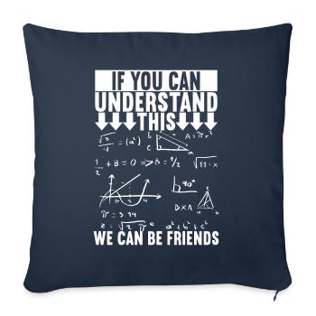 Math Math Teacher - Sofa pillowcase 17,3'' x 17,3'' (45 x 45 cm) - navy - Front