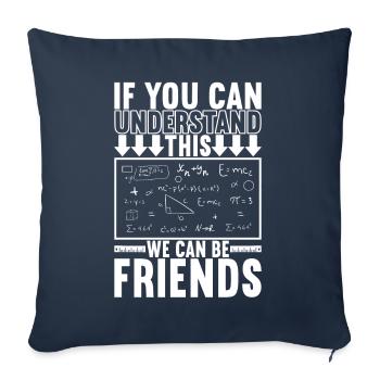 Math Math Teacher - Sofa pillowcase 17,3'' x 17,3'' (45 x 45 cm) - navy - Front