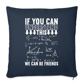 Math Math Teacher - Sofa pillowcase 17,3'' x 17,3'' (45 x 45 cm) - navy - Front