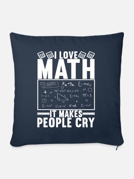 Mathe Mathelehrer - Sofakissenbezug 45 x 45 cm - Navy