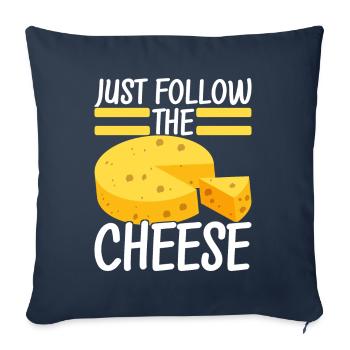 Cheese lovers Gouda cheese - Sofa pillowcase 17,3'' x 17,3'' (45 x 45 cm) - navy - Front