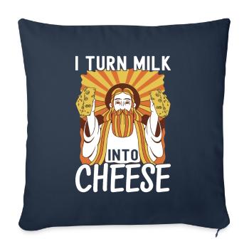 Cheese lovers Gouda cheese - Sofa pillowcase 17,3'' x 17,3'' (45 x 45 cm) - navy - Front