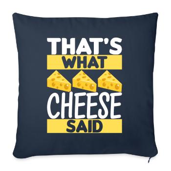 Cheese lovers Gouda cheese - Sofa pillowcase 17,3'' x 17,3'' (45 x 45 cm) - navy - Front