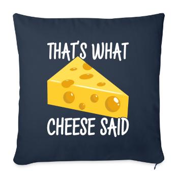 Cheese lovers Gouda cheese - Sofa pillowcase 17,3'' x 17,3'' (45 x 45 cm) - navy - Front