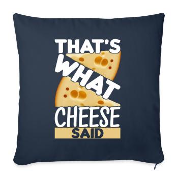 Cheese lovers Gouda cheese - Sofa pillowcase 17,3'' x 17,3'' (45 x 45 cm) - navy - Front