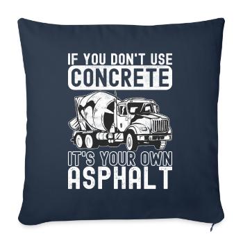 Construction workers Craftsmen Concrete workers - Sofa pillowcase 17,3'' x 17,3'' (45 x 45 cm) - navy - Front
