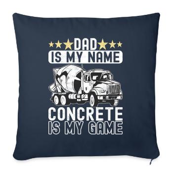 Construction workers Craftsmen Concrete workers - Sofa pillowcase 17,3'' x 17,3'' (45 x 45 cm) - navy - Front