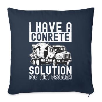 Construction workers Craftsmen Concrete workers - Sofa pillowcase 17,3'' x 17,3'' (45 x 45 cm) - navy - Front