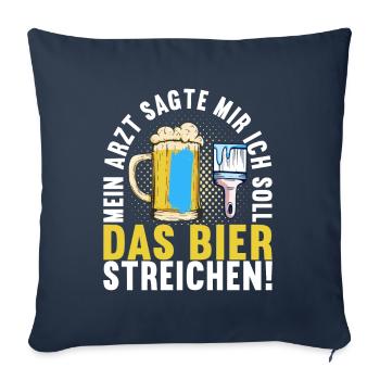 Beer drinkers Beer drinking - Sofa pillowcase 17,3'' x 17,3'' (45 x 45 cm) - navy - Front