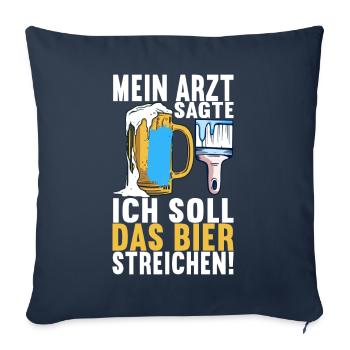 Beer drinkers Beer drinking - Sofa pillowcase 17,3'' x 17,3'' (45 x 45 cm) - navy - Front