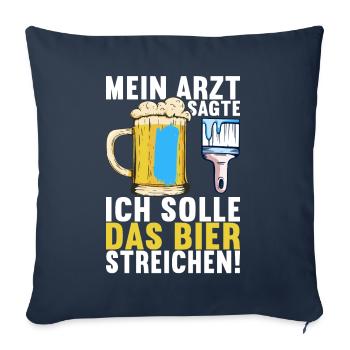 Beer drinkers Beer drinking - Sofa pillowcase 17,3'' x 17,3'' (45 x 45 cm) - navy - Front
