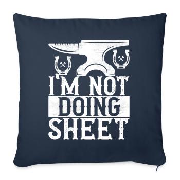 Enclume de forge forgeuse - Housse de coussin décorative 45 x 45 cm - bleu marine - Devant