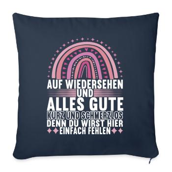Abschiedsgeschenk Kollege Jobwechsel - Sofakissenbezug 45 x 45 cm - Navy - Vorne