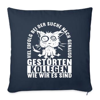 Abschiedsgeschenk Kollege Jobwechsel - Sofakissenbezug 45 x 45 cm - Navy - Vorne