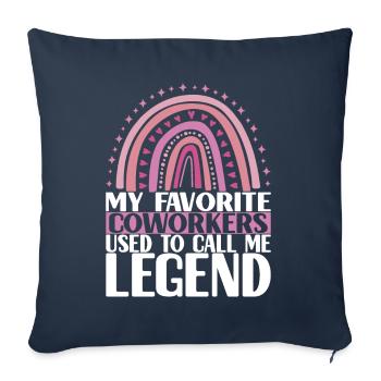 Farewell gift from colleague Jobwechsel - Sofa pillowcase 17,3'' x 17,3'' (45 x 45 cm) - navy - Front