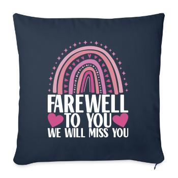 Abschiedsgeschenk Kollege Jobwechsel - Sofakissenbezug 45 x 45 cm - Navy - Vorne