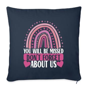 Farewell gift from colleague Jobwechsel - Sofa pillowcase 17,3'' x 17,3'' (45 x 45 cm) - navy - Front
