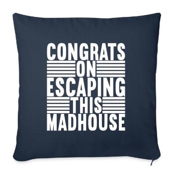 Farewell gift from colleague Jobwechsel - Sofa pillowcase 17,3'' x 17,3'' (45 x 45 cm) - navy - Front