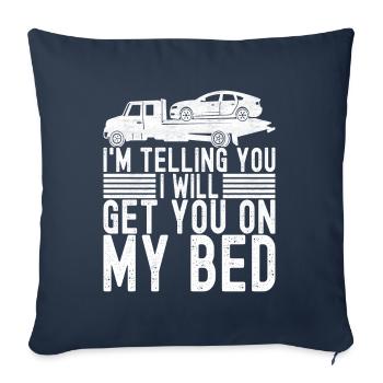 Tow truck towing service - Sofa pillowcase 17,3'' x 17,3'' (45 x 45 cm) - navy - Front