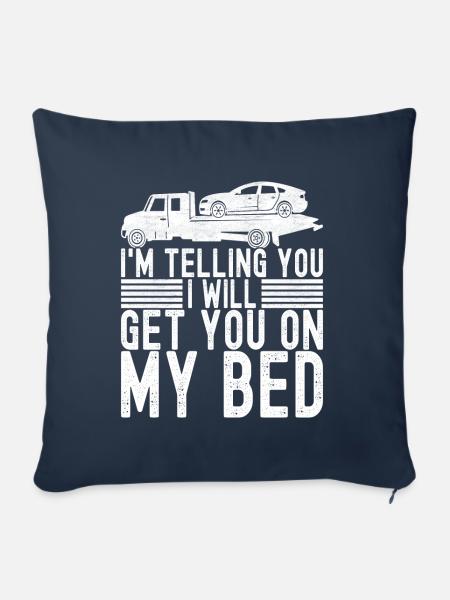 Abschleppwagen Abschleppdienst - Sofakissenbezug 45 x 45 cm - Navy