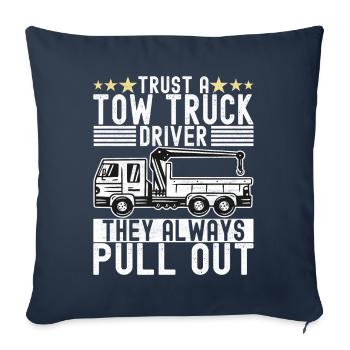 Tow truck towing service - Sofa pillowcase 17,3'' x 17,3'' (45 x 45 cm) - navy - Front