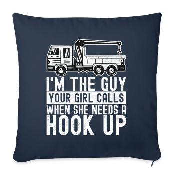 Abschleppwagen Abschleppdienst - Sofakissenbezug 45 x 45 cm - Navy - Vorne