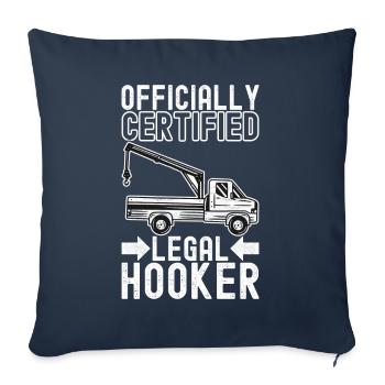 Tow truck towing service - Sofa pillowcase 17,3'' x 17,3'' (45 x 45 cm) - navy - Front