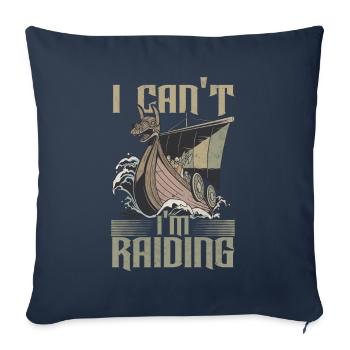 Mythologie nordique des Vikings - Housse de coussin décorative 45 x 45 cm - bleu marine - Devant