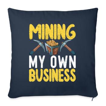 Chercheurs d’or Extraction d’or - Housse de coussin décorative 45 x 45 cm - bleu marine - Devant