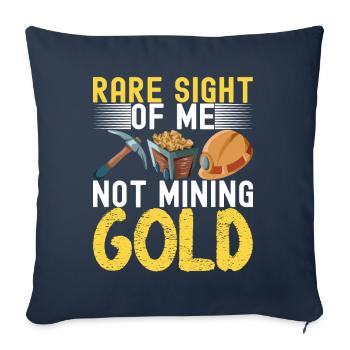 Chercheurs d’or Extraction d’or - Housse de coussin décorative 45 x 45 cm - bleu marine - Devant