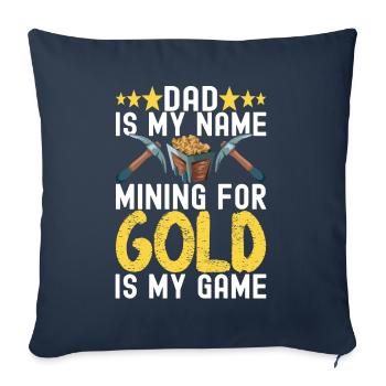 Chercheurs d’or Extraction d’or - Housse de coussin décorative 45 x 45 cm - bleu marine - Devant