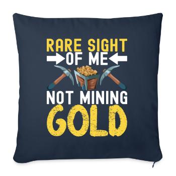 Chercheurs d’or Extraction d’or - Housse de coussin décorative 45 x 45 cm - bleu marine - Devant