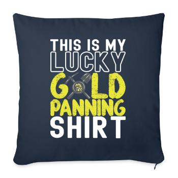 Chercheurs d’or Extraction d’or - Housse de coussin décorative 45 x 45 cm - bleu marine - Devant