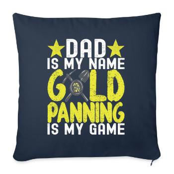 Chercheurs d’or Extraction d’or - Housse de coussin décorative 45 x 45 cm - bleu marine - Devant