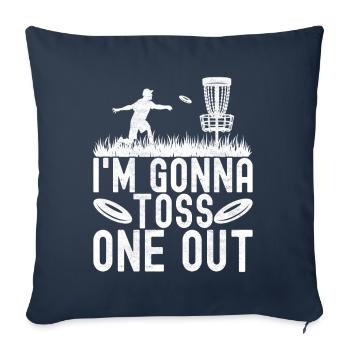 Disc Golf Disc Golfer - Sofa pillowcase 17,3'' x 17,3'' (45 x 45 cm) - navy - Front