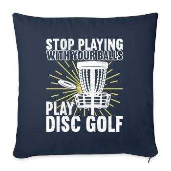 Disc Golf Disc Golfer - Sofa pillowcase 17,3'' x 17,3'' (45 x 45 cm) - navy - Front
