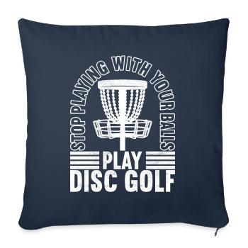 Disc Golf Disc Golfer - Sofa pillowcase 17,3'' x 17,3'' (45 x 45 cm) - navy - Front