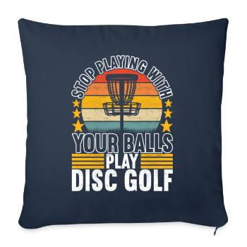 Disc Golf Disc Golfer - Sofa pillowcase 17,3'' x 17,3'' (45 x 45 cm) - navy - Front